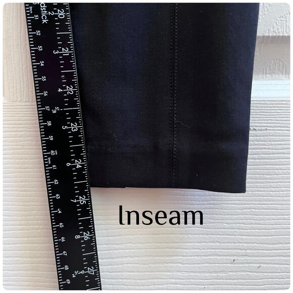 Talbots Black Portland Side Zipper Slim Leg Petite Size 8 Pants 24.5 Inch Inseam - Picture 12 of 14